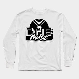 DNB - Music Vinyl (Black) Long Sleeve T-Shirt